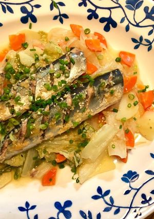 フライパンで♪秋刀魚のちゃんちゃん焼き-レシピのメイン写真
