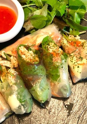 鶏ささみとクリームチーズの生春巻き-レシピのメイン写真