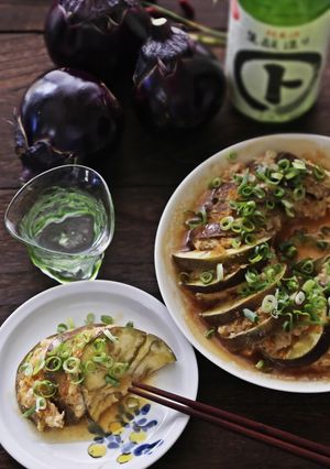 レンジで簡単☆小布施丸なすと鶏のごまポン-レシピのメイン写真