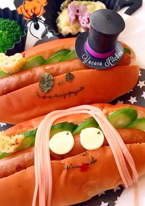 ナイトメア★ホットドッグ★ハロウィン弁当-レシピのメイン写真