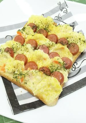 ポテサラとウインナーのウェーブトースト-レシピのメイン写真
