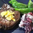 京風ステーキ 大根おろしの生しば漬和え