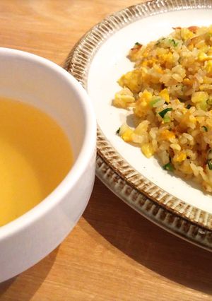 梅と大根の茎の和風スープチャーハン-レシピのメイン写真