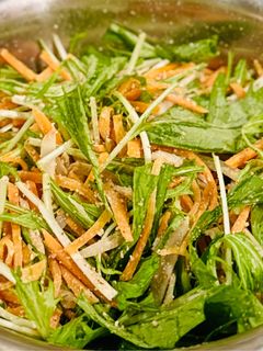 水菜と根菜の胡麻サラダ-レシピのメイン写真