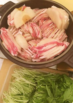 梨料理その1~梨の常夜鍋-レシピのメイン写真