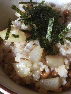 納豆とハヤトウリのご飯-レシピのメイン写真