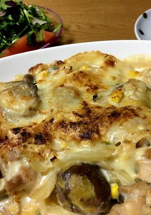 栗とチキンのクリームグラタン-レシピのメイン写真