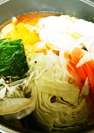 辛ラーメンで餃子鍋-レシピのメイン写真
