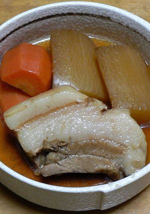 圧力鍋で豚バラ肉と大根、ニンジンの煮物-レシピのメイン写真