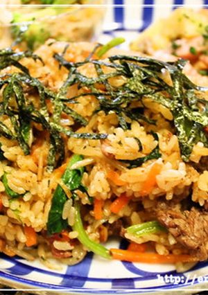 【キムチ鍋の素】ビビンバ風炊き込みご飯-レシピのメイン写真