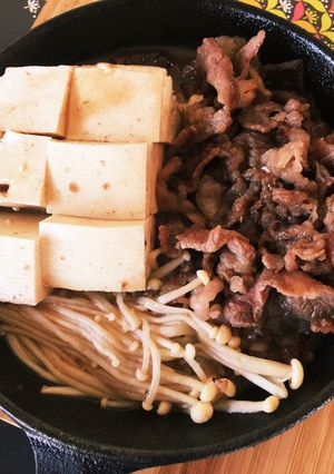 スキレットで肉豆腐☘簡単-レシピのメイン写真