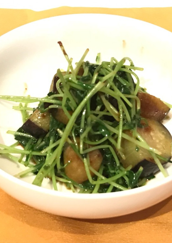 秋ナスと豆苗の味噌炒め-レシピのメイン写真