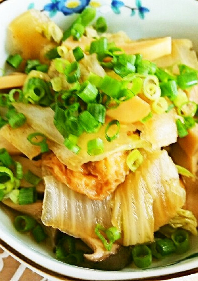 白菜とエリンギと油揚げの煮物-レシピのメイン写真