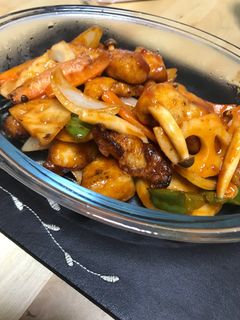 白身魚と根菜の甘酢炒め-レシピのメイン写真