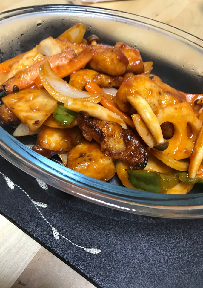 白身魚と根菜の甘酢炒め-レシピのメイン写真