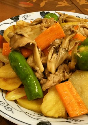 肉とキノコのオイスターソース炒め-レシピのメイン写真