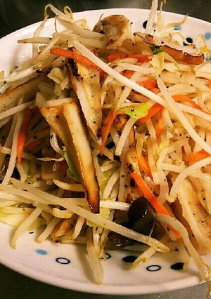 【男の手抜料理】コンビニ食材でもやし炒め-レシピのメイン写真