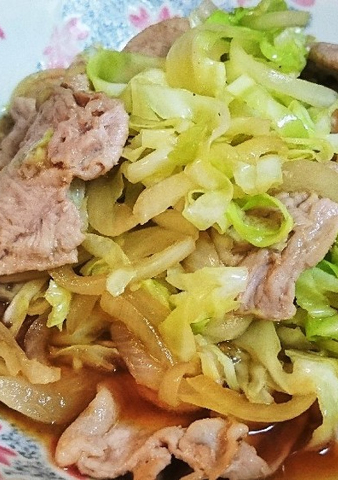 ☆豚肉とキャベツと玉ねぎの生姜焼き-レシピのメイン写真