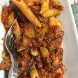 シイタケたっぷりトマトソースパスタ