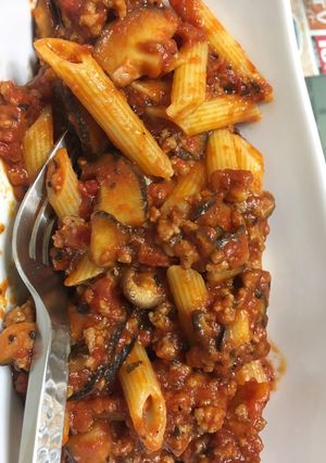 シイタケたっぷりトマトソースパスタ-レシピのメイン写真