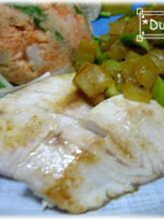 白身魚バターソテー♫野菜添え-レシピのメイン写真