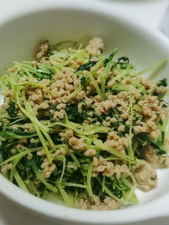水菜とひき肉のエスニック風炒め-レシピのメイン写真
