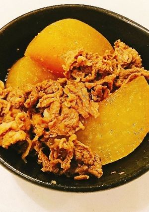 簡単！大根と牛肉のニンニクが効いた煮物-レシピのメイン写真
