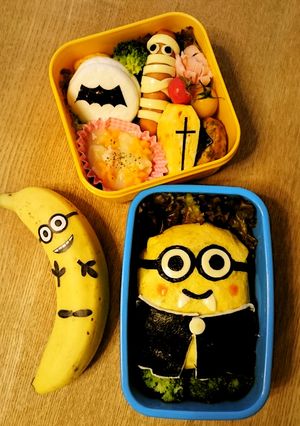 ミニオンハロウィンキャラ弁-レシピのメイン写真