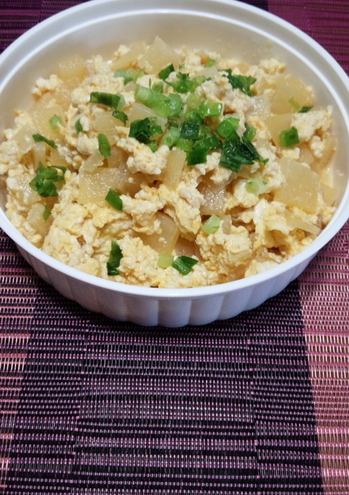 大根と豆腐と卵の炒め煮-レシピのメイン写真
