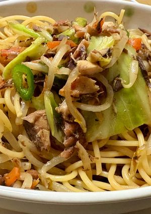 さば味噌缶和風パスタ-レシピのメイン写真