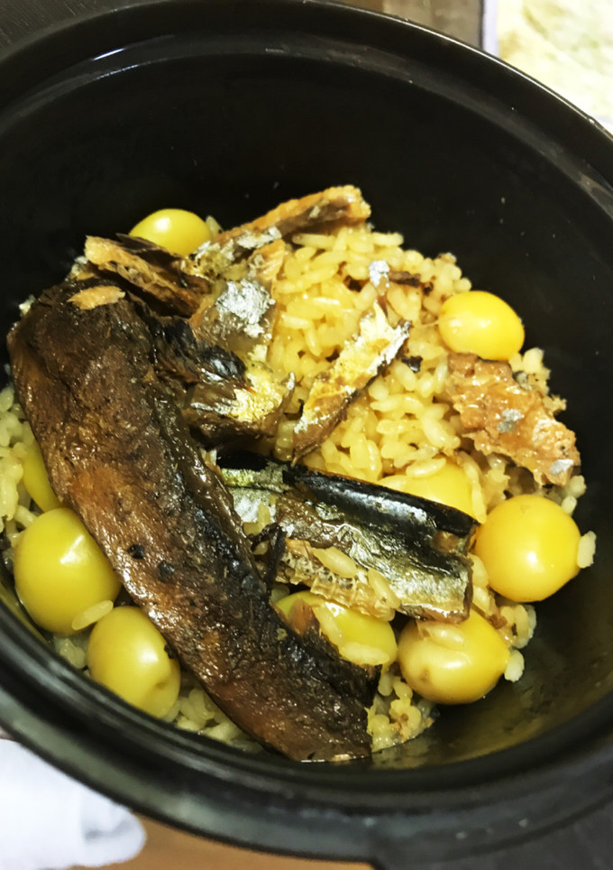 さんま缶詰と銀杏 炊き込みご飯-レシピのメイン写真