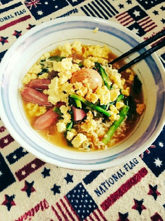 簡単!炒り卵と小松菜入味噌ラーメン-レシピのメイン写真