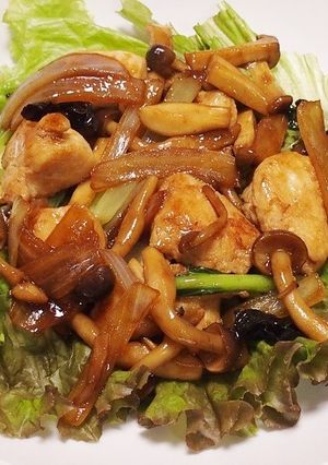 鶏むね肉とキノコのバター醤油炒め-レシピのメイン写真