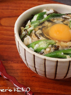 長芋のたたきとおくらの卵かけごはん -レシピのメイン写真