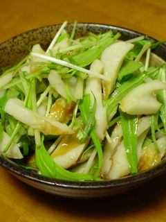 ☆水菜とちくわの柚子こしょう&ポン酢和え-レシピのメイン写真
