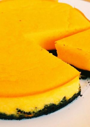 オレオ台のしっとりかぼちゃチーズケーキ❋-レシピのメイン写真