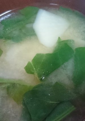 かぶとほうれん草の味噌汁-レシピのメイン写真