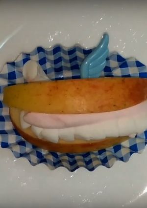 歯ロウィン　りんご＆マシュマロ-レシピのメイン写真