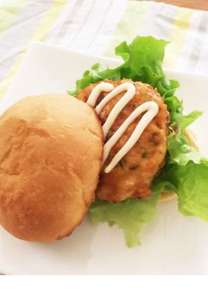 【糖質制限】鳥つくねバーガー-レシピのメイン写真