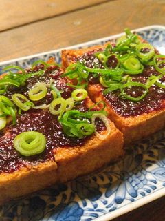 簡単ピリ辛おつまみ、厚揚げ焼き麻婆豆腐-レシピのメイン写真