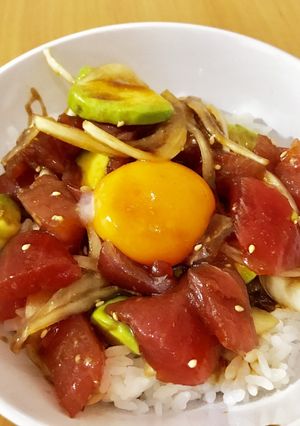 超簡単♪子供が食べやすいアヒポキ丼-レシピのメイン写真