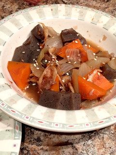 あったまる!こんにゃくと人参の煮物-レシピのメイン写真