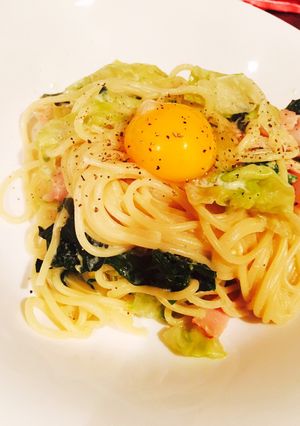 レタスとベーコンの豆乳パスタ-レシピのメイン写真
