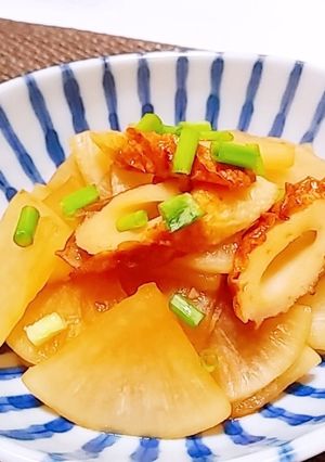 簡単節約♡パリパリ大根とちくわの炒め煮-レシピのメイン写真