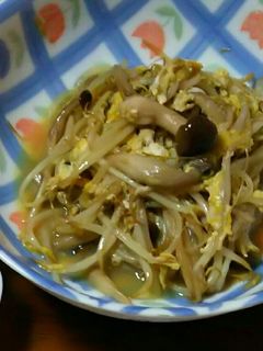 マヨネーズでシメジ&もやしの卵炒め!醤油-レシピのメイン写真