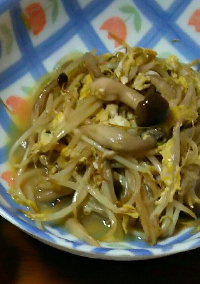 マヨネーズでシメジ&もやしの卵炒め！醤油-レシピのメイン写真