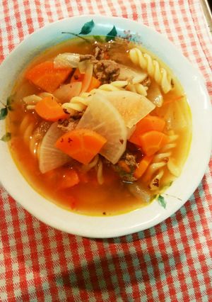 牛肉と根菜のトマトスープ【実家レシピ】-レシピのメイン写真