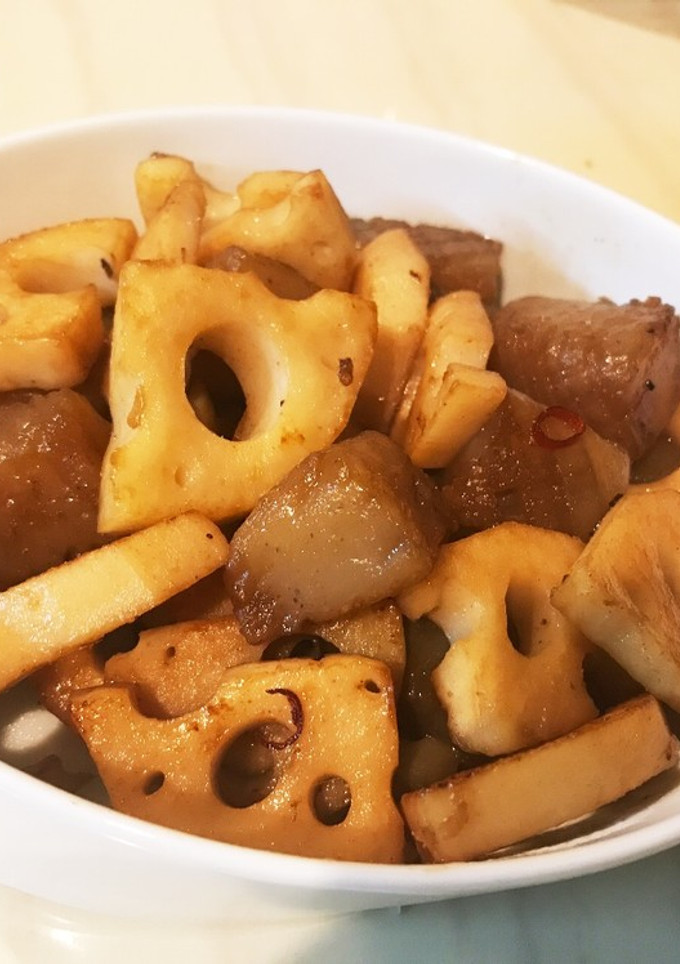 ごろごろ蓮根とこんにゃくのきんぴら-レシピのメイン写真