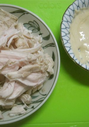 レンジで簡単５分で蒸し鶏-レシピのメイン写真
