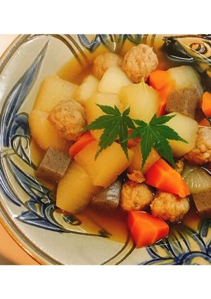 冷凍鶏団子と大根でシンプル煮物！！-レシピのメイン写真